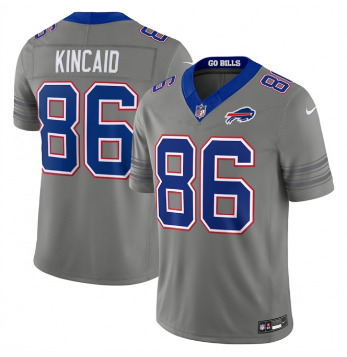 Men's Buffalo Bills #86 Dalton Kincaid Gray F.U.S.E. 2026 Nickel City Vapor Football Stitched Jersey