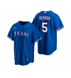 Men's Texas Rangers #5 Corey Seager Blue Cool Base Stitched Baseball Jersey
