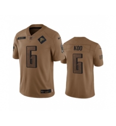 Men's Nike Atlanta Falcons #6 Younghoe Koo 2023 Brown Salute To Setvice Limited Football Stitched Jersey