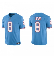 Men's Nike Tennessee Titans #8 Will Levis Light Blue 2023 F.U.S.E. Vapor Limited Throwback Stitched Football Jersey