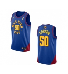 Men's Denver Nuggets #50 Aaron Gordon Blue 2023 Finals Champions Statement Edition Stitched Basketball Jersey