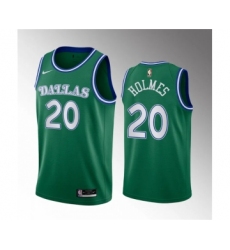 Men's Dallas Mavericks #20 Richaun Holmes Green 2023 Draft Classic Edition Stitched Basketball Jersey