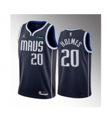 Men's Dallas Mavericks #20 Richaun Holmes Navy 2023 Draft Statement Edition Stitched Basketball Jersey