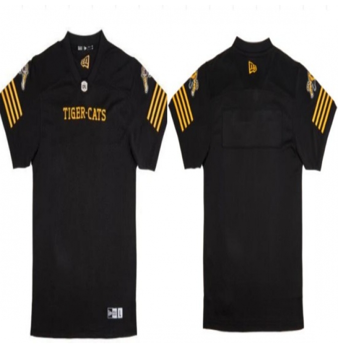 CFL Hamilton tiger cats Blank Black Crested Home Replica Jersey