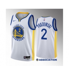 Men's Golden State Warriors #2 Brandin Podziemski White 2023 Draft Association Edition Swingman Stitched Basketball Jersey