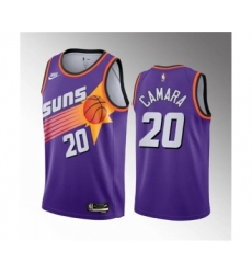 Men's Phoenix Suns #20 Toumani Camara Purple 2023 Draft Classic Edition Stitched Basketball Jersey