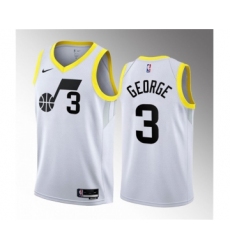 Men's Utah Jazz #3 Keyonte George White 2023 Draft Association Edition Stitched Basketball Jersey