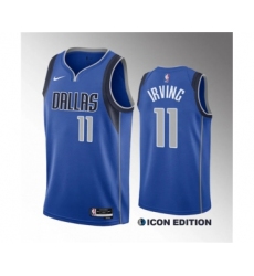 Men's Dallas Mavericks #11 Kyrie Irving Blue Icon Edition Stitched Basketball Jersey