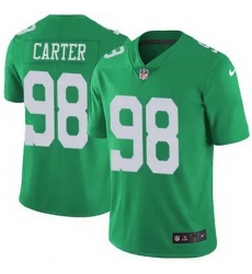 Youth Philadelphia Eagles #98 Jalen Carter Green Vapor Untouchable Limited Stitched NFL Jersey