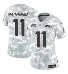 Women's Seattle Seahawks #11 Jaxon Smith-Njigba 2024 F.U.S.E Arctic Camo Salute To Service Limited Stitched Football Jersey(Run Small)