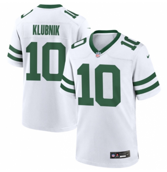Men's New York Jets #10 Cade Klubnik White 2026 Draft F U S E Vapor Untouchable Limited Stitched Jersey