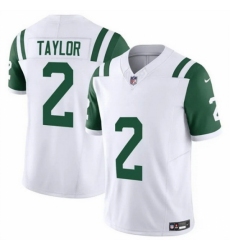 Men's New York Jets #2 Tyrod Taylor White 2024 F U S E Classic Alternate Vapor Untouchable Limited Stitched Jersey