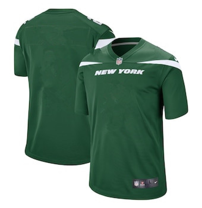 Men's New York Jets Blank Green Stitched Vapor Untouchable Limited Jersey