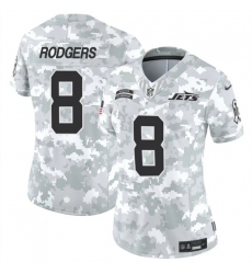 Women's New York Jets #8 Aaron Rodgers 2024 F.U.S.E Arctic Camo Salute To Service Limited Stitched Jersey(Run Small)