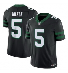 Youth New York Jets #5 Garrett Wilson Black 2024 F U S E Vapor Limited Stitched Jersey