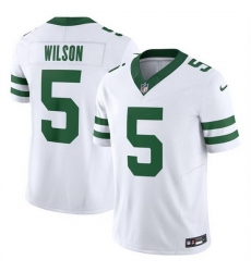 Youth New York Jets #5 Garrett Wilson White 2024 F U S E Vapor Limited Stitched Jersey