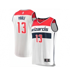 Men' Washington Wizards #13 Jordan Poole White Icon Edition Stitched Jersey