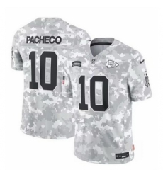 Men's Kansas City Chiefs #10 Isiah Pacheco 2024 F U S E Arctic Camo Salute To Service Limited Stitched Football Jersey