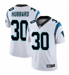 Men's Carolina Panthers #30 Chuba Hubbard White F U S E Stitched NFL Jersey