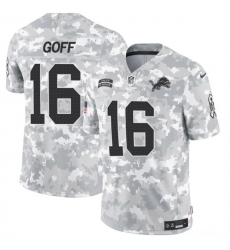 Men's Detroit Lions #16 Jared Goff 2024 F.U.S.E Arctic Camo Salute To Service Limited Stitched Football Jersey