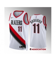 Men's Portland Trail Blazers #11 Malcolm Brogdon White Association Edition Stitched Basketball Jersey