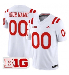 Men's Nebraska Cornhuskers ACTIVE PLAYER Custom White 2026 F.U.S.E. Vapor Limited Stitched Football Jersey