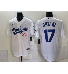 Men's Los Angeles Dodgers x KAWS #17 Shohei Ohtani White Vapor Premier Limited Stitched Baseball Jersey