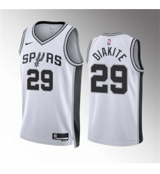 Men's San Antonio Spurs #29 Mamadi Diakite White Association Edition Stitched Basketball Jersey