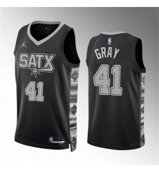 Men's San Antonio Spurs #41 Raiquan Gray White 2023-24 City Edition Stitched Basketball Jersey