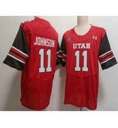 Men's Utah Utes #11 Ricky Johnson Red College Football Jersey