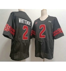 Men's Utah Utes #2 Creed Whittemore Black College Football Jersey