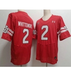 Men's Utah Utes #2 Creed Whittemore Red Retro College Football Throwback Jersey
