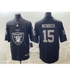 Men's Las Vegas Raiders #15 Fernando Mendoza Black Team Big Logo Vapor Untouchable Limited Football Stitched Jersey
