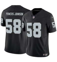 Men's Las Vegas Raiders #58 Jackson Powers-Johnson Black 2025 F.U.S.E. Vapor Untouchable Limited Football Stitched Jersey