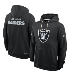 Men's Las Vegas Raiders Black Sideline Standard Issue Initial Home Dri-FIT Pullover Hoodie
