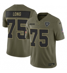 Men's Las Vegas Raiders #75 Howie Long Olive 2025 Salute to Service Limited Football Stitched Jersey