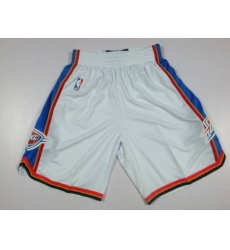 Oklahoma City Thunder White NBA Shorts