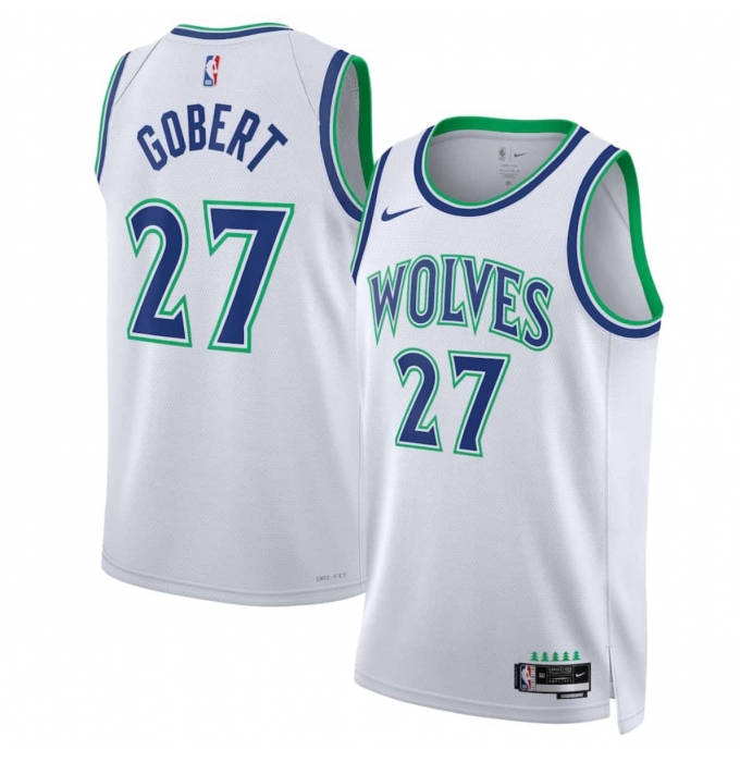 Men's Minnesota Timberwolves #27 Rudy Gobert White 2026-27 Association Swingman Edition Stitched Basketball Jersey