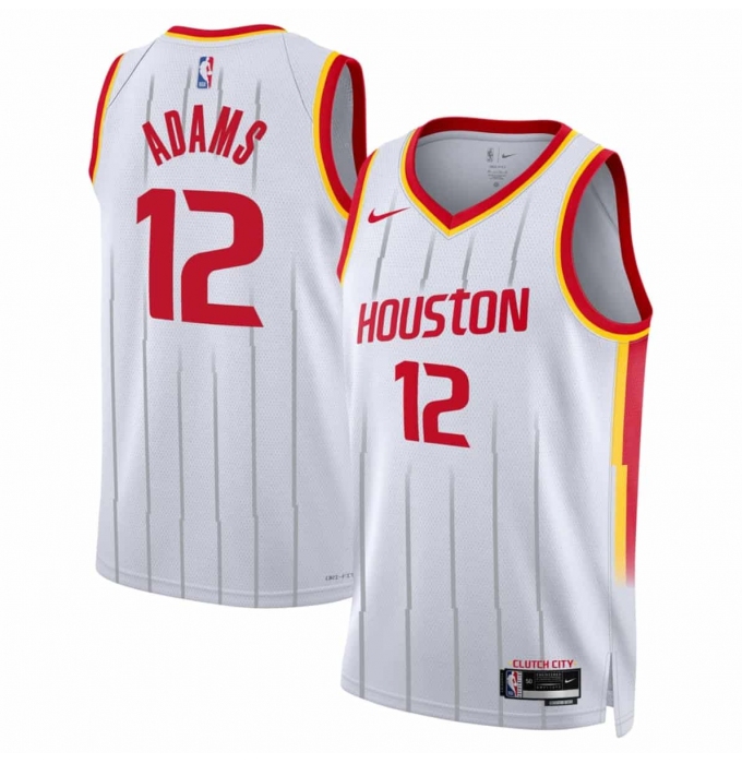 Men's Houston Rockets #12 Steven Adams White 2026-27 Association Swingman Stitched Jersey