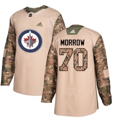 Youth Adidas Winnipeg Jets #70 Joe Morrow Authentic Camo Veterans Day Practice NHL Jersey