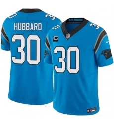 Men's Carolina Panthers #30 Chuba Hubbard Blue 2026 F.U.S.E. 1-Star C Vapor Limited Football Stitched Jersey