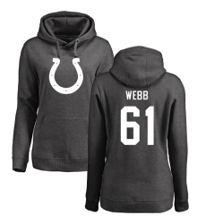 NFL Women's Nike Indianapolis Colts #61 JMarcus Webb Ash One Color Pullover Hoodie