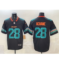 Men's Miami Dolphins #28 De’Von Achane Black 2025 F.U.S.E. “Rivalries” Vapor Limited Stitched Football Jersey