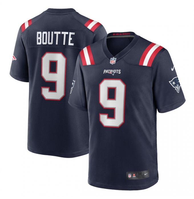 Men's New England Patriots #9 Kayshon Boutte Navy 2025 Football Stitched Game Jersey