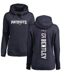 NFL Women's Nike New England Patriots #51 Ja'Whaun Bentley Navy Blue Backer Pullover Hoodie