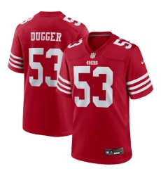 Men's San Francisco 49ers #53 Jaden Dugger Nike Scarlet Team Game Jersey