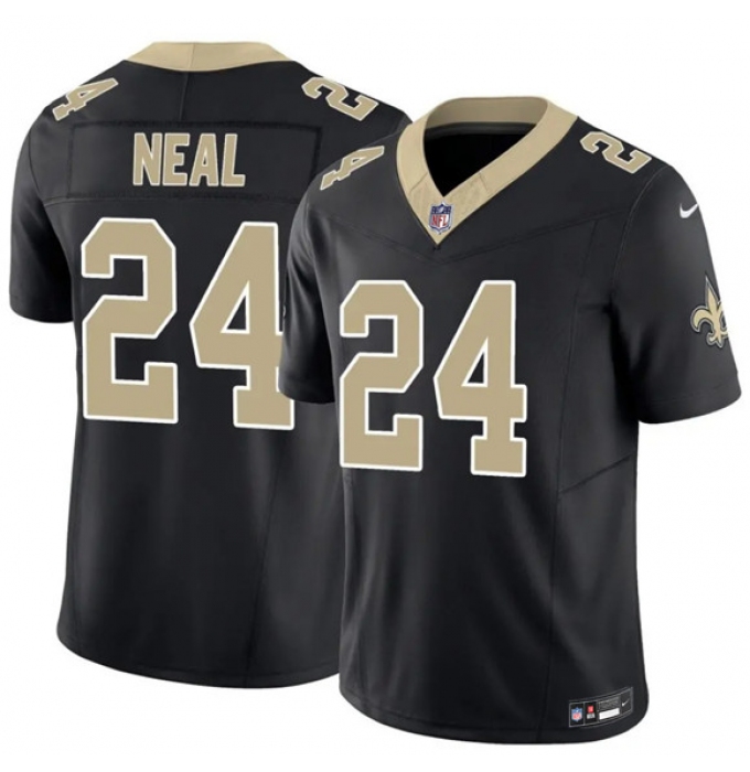 Men's New Orleans Saints #24 Devin Neal Black 2025 F.U.S.E Vapor Limited Football Stitched Jersey