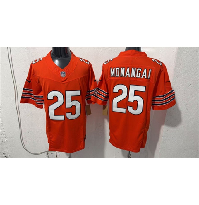Men's Chicago Bears #25 Kyle Monangai Orange 2026 F.U.S.E. Vapor Untouchable Limited Football Stitched Jersey