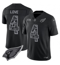 Men's Arizona Cardinals #4 Jeremiyah Love Black 2026 F.U.S.E. Salute to Service Limited Football Stitched Jersey