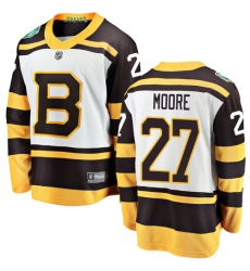 Men's Boston Bruins #27 John Moore White 2019 Winter Classic Fanatics Branded Breakaway NHL Jersey